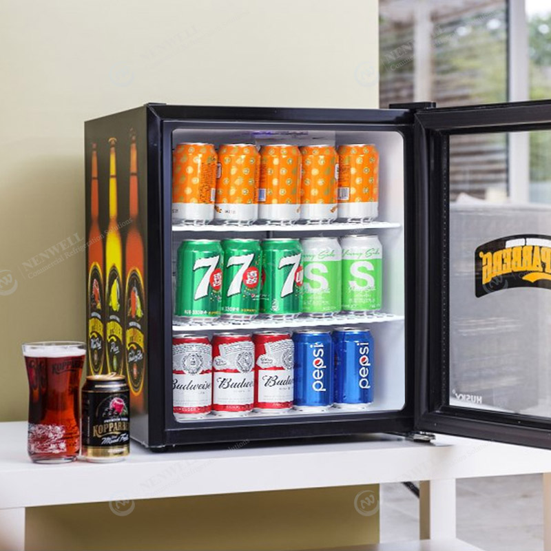 NW-SC52 Best Mini Bar Beverage And Food Glass Door Countertop Display Chiller And Fridge Price For Sale | manufacturers & factories